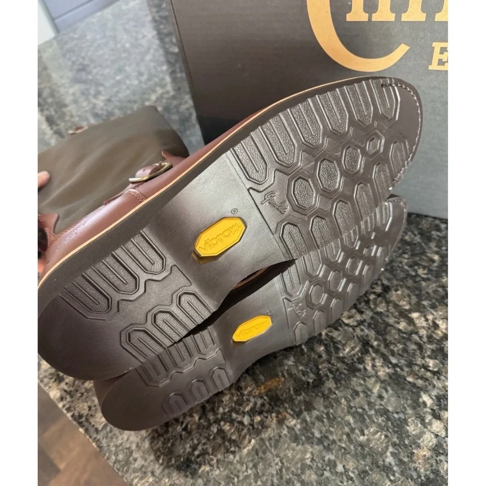 Chippewa Descaro Russet Espresso 17in Snake Boots Vibram Mens 12 EE SN5913